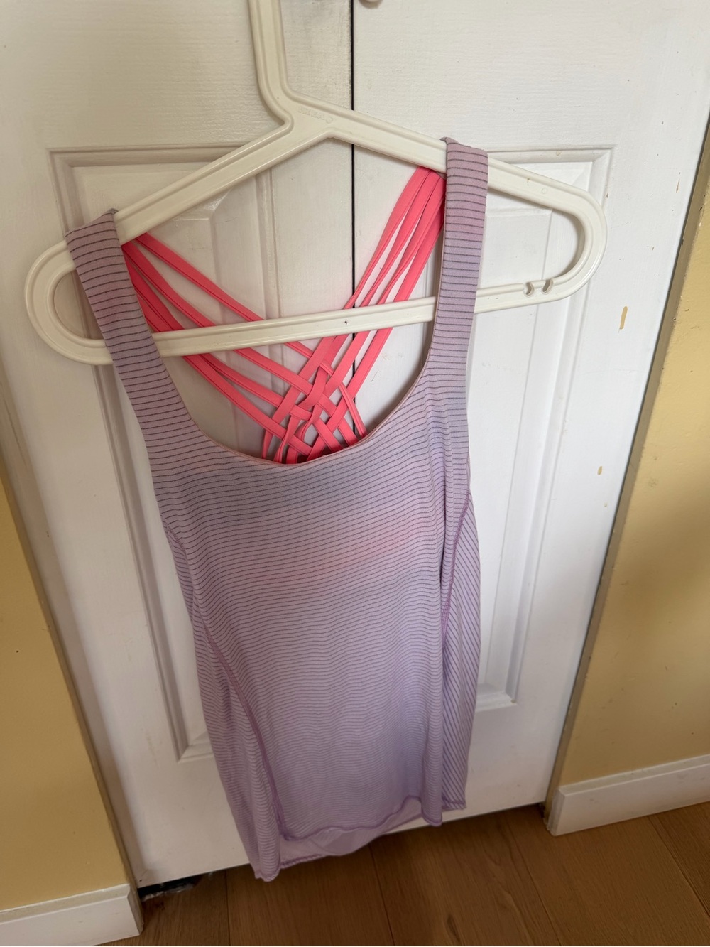 Lululemon Wild tank with Pink Strappy Back size 4